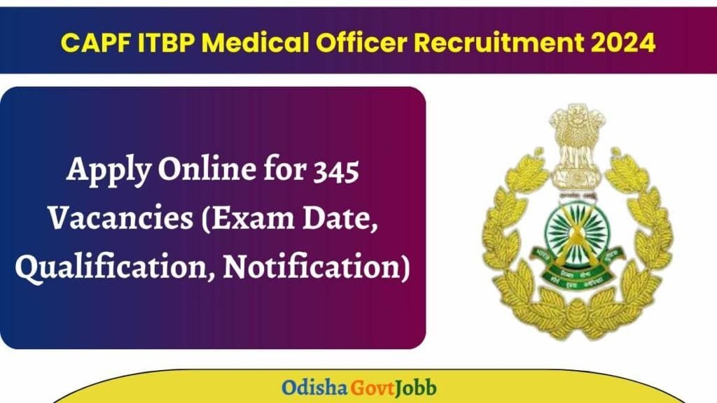 CAPF ITBP Medical Officer Recruitment 2024