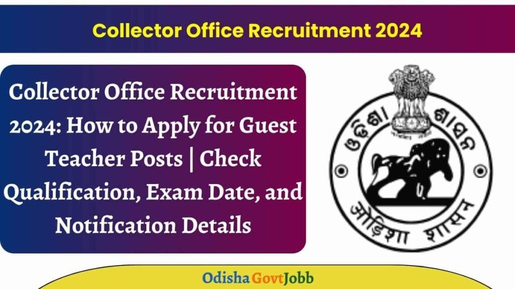 Collector Office Recruitment 2024
