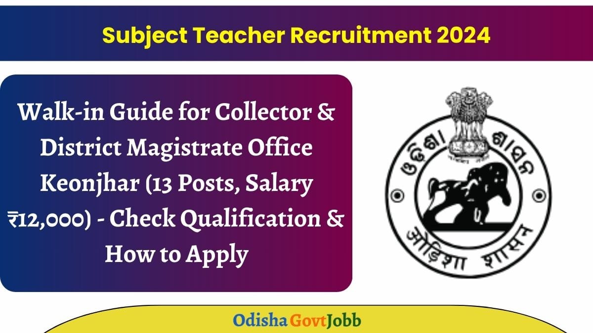Subject Teacher Recruitment 2024